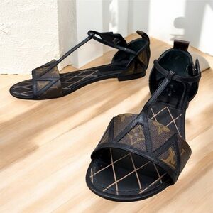 Louis Vuitton Women’s New Revival Flat Sandals – Brown – Size 38
